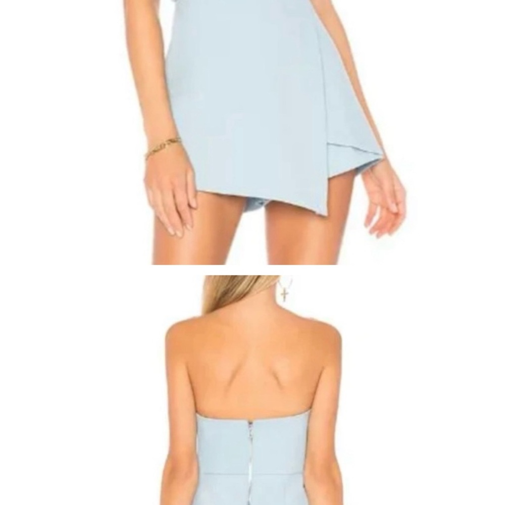 Light Blue Strapless Mini Dress
